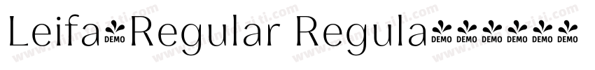 Leifa-Regular Regula字体转换